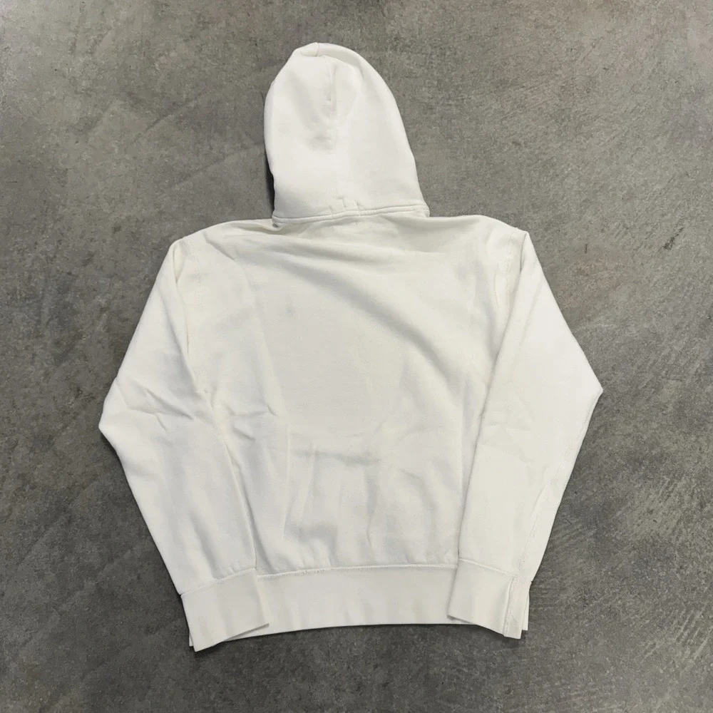 Polo Ralph Lauren White Hoodie Pullover Sweatshirt Boxy Preppy Medium
